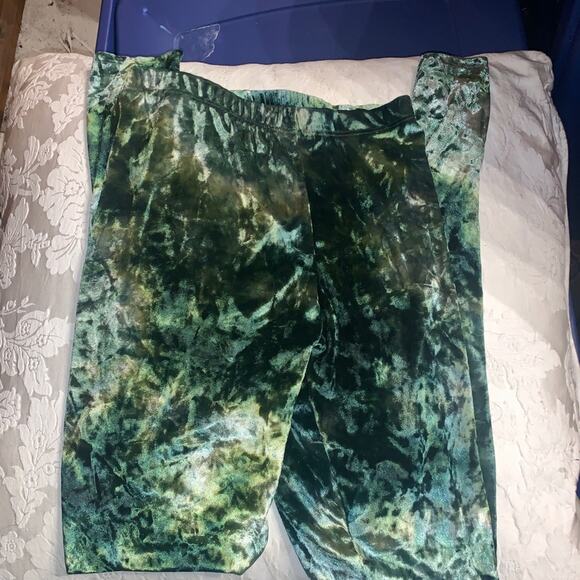 BRAND NEW TIE DYE VELVET LEGGINGS s - Picture 2 of 10